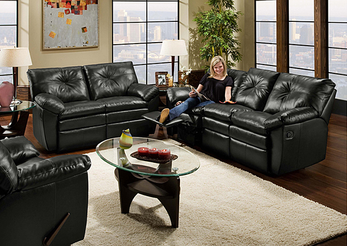 Leather double 2025 sofa bed